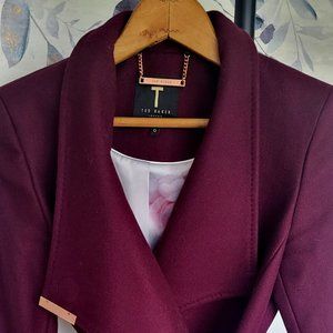 TED BAKER: Iconic Cashmere Wool Pea Coat, Short Length